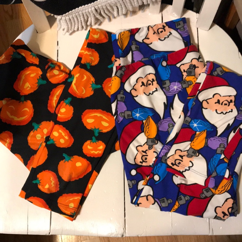 LulaRoe One Size Holiday Leggings Bundle